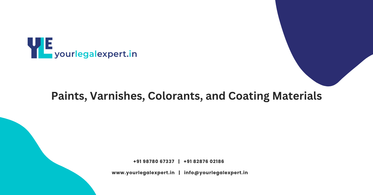 Paints, Varnishes, Colorants, and Coating Materials